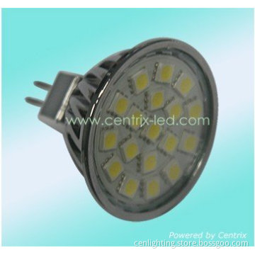 metal body SMD LED Lamp with MR16 base and glass cover